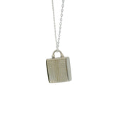 Collier en argent 925 boite tabiz porte bonheur surpiquée 42 cm