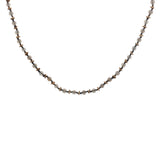 Collier doré perles labradorite et couronnes dorées 42 cm