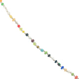Collier doré perle de culture et perles multicolores 50 cm