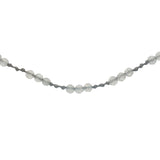 Collier doré avec labradorite et noeuds gris 42 cm