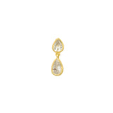 Zircon drop earrings