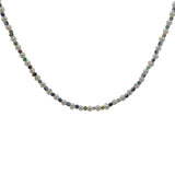 Collier doré perles de culture et perles multicolores 50 cm