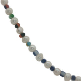 Collier doré perles de culture et perles multicolores 50 cm