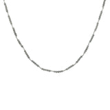 Collier doré en labradorite et pierre de lune 60 cm