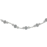Collier doré pierre de lune et labradorite alternées sur fil blanc 60 cm