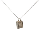 Collier argent 925 boite porte bonheur 42 cm