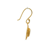 Boucles d'oreilles dorées soleil et pierre de lune