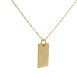 Collier doré médaille rectangle "sea sex sun" 42cm