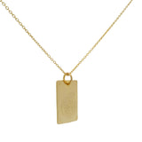 Collier doré médaille rectangle "sea sex sun" 42cm