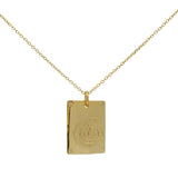 Collier doré médaille rectangle "sea sex sun" 42cm