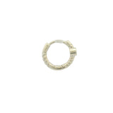 Mini créole torsadée en argent 925 avec un zircon blanc