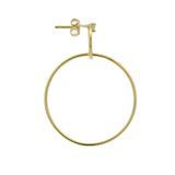 Gold hoop earrings with zircon
