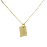 Collier doré médaille "bonne chance" 42cm