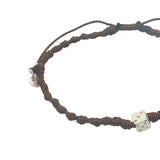Braided bracelet and 925 silver dice