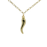 Collier doré et pendentif piment 60cm