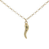 Collier doré et pendentif piment 60cm