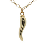 Collier doré et pendentif piment 60cm
