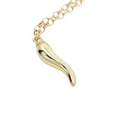 Collier doré et pendentif piment 60cm