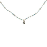 Collier doré petit zircon perles de culture 42 cm