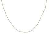 Collier doré avec prehnite et noeuds verts clairs 42 cm