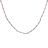 Collier doré avec grenat et noeuds bordeaux 42 cm