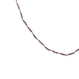 Collier doré avec grenat et noeuds bordeaux 42 cm