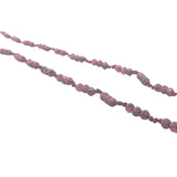 Collier doré avec grenat et noeuds bordeaux 42 cm