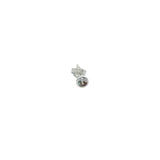 Boucle d'oreilles puce argent 925 zircon serti clos