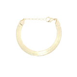 Gold bracelet with flat mirror mesh