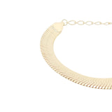 Gold bracelet with flat mirror mesh