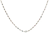Collier doré chaine rosary en tourmaline avec prehnite au centre 42 cm