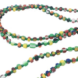 Collier doré perles multicolores main de fatma 60 cm