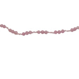 Chaine de cheville dorée cordon rose avec tourmaline rose