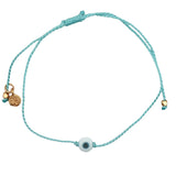 Sky blue eye thread bracelet
