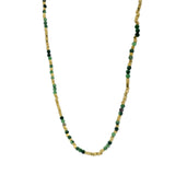Gold pearl and stone choker necklace