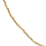 Collier perles dorées pierre de lune carrée 40 cm