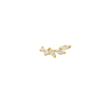 Boucle d'oreilles dorée ear cuff et zircons blancs