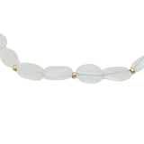 Bracelet with oval stones and golden beads