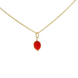 Smooth stone gold necklace
