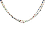 Collier doré en perles de culture et perles multicolores