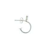 Mini 925 silver and zircon hoop earrings