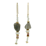 Multi-stone gold earrings