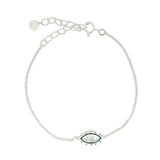 925 silver bracelet with eyelashes and zircons