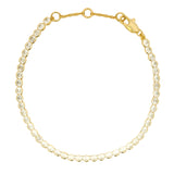 Bracelet doré tennis et zircons blancs