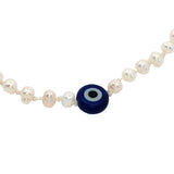 Bracelet doré perles de culture et oeil
