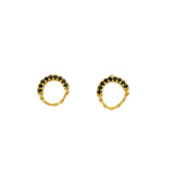 Gold zircon earrings and chain