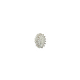 Boucle d'oreilles puce argent 925 zircon ovale