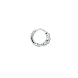 Mini créole fermée argent 925 3 zircons