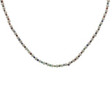 Collier doré perles de culture et perles multicolores 60 cm