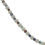 Collier doré perles de culture et perles multicolores 60 cm
